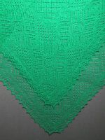 Оренбургский ажурный платок-паутинка арт. A 160-12 зеленый